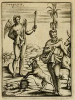 An illustration from Vincentii Chartarii Rhegiensis Imagines deorum, qui ab antiquis colebantur : unâ cum earum declaratione & historia in qua simulacra, ritus, caeremoniae magnaque ex parte veterum religio explicatur ... : hinc inde (1687)