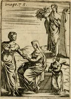 An illustration from Vincentii Chartarii Rhegiensis Imagines deorum, qui ab antiquis colebantur : unâ cum earum declaratione & historia in qua simulacra, ritus, caeremoniae magnaque ex parte veterum religio explicatur ... : hinc inde (1687)