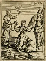 An illustration from Vincentii Chartarii Rhegiensis Imagines deorum, qui ab antiquis colebantur : unâ cum earum declaratione & historia in qua simulacra, ritus, caeremoniae magnaque ex parte veterum religio explicatur ... : hinc inde (1687)
