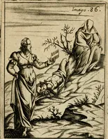 An illustration from Vincentii Chartarii Rhegiensis Imagines deorum, qui ab antiquis colebantur : unâ cum earum declaratione & historia in qua simulacra, ritus, caeremoniae magnaque ex parte veterum religio explicatur ... : hinc inde (1687)