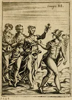An illustration from Vincentii Chartarii Rhegiensis Imagines deorum, qui ab antiquis colebantur : unâ cum earum declaratione & historia in qua simulacra, ritus, caeremoniae magnaque ex parte veterum religio explicatur ... : hinc inde (1687)