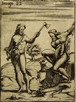 Picture 27 of 93 from Vincentii Chartarii Rhegiensis Imagines deorum : qui ab antiquis colebantur, unâ cum earum declaratione & historia in qua simulacra, ritus, cæremoniæ magnaque ex parte veterum religio explicatur, opus non solum antiquitatis amatoribus, sed & liberalium artium cultoribus, imò & concionatoribus valde utile & proficuum, hinc inde (1687), leaf 124