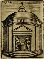 An illustration from Vincentii Chartarii Rhegiensis Imagines deorum : qui ab antiquis colebantur, unâ cum earum declaratione & historia in qua simulacra, ritus, cæremoniæ magnaque ex parte veterum religio explicatur, opus non solum antiquitatis amatoribus, sed & liberalium artium cultoribus, imò & concionatoribus valde utile & proficuum, hinc inde (1687)