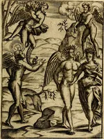 An illustration from Vincentii Chartarii Rhegiensis Imagines deorum : qui ab antiquis colebantur, unâ cum earum declaratione & historia in qua simulacra, ritus, cæremoniæ magnaque ex parte veterum religio explicatur, opus non solum antiquitatis amatoribus, sed & liberalium artium cultoribus, imò & concionatoribus valde utile & proficuum, hinc inde (1687)