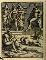 An illustration from Vincentii Chartarii Rhegiensis Imagines deorum : qui ab antiquis colebantur, unâ cum earum declaratione & historia in qua simulacra, ritus, cæremoniæ magnaque ex parte veterum religio explicatur, opus non solum antiquitatis amatoribus, sed & liberalium artium cultoribus, imò & concionatoribus valde utile & proficuum, hinc inde (1687)