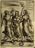 Picture 47 of 93 from Vincentii Chartarii Rhegiensis Imagines deorum : qui ab antiquis colebantur, unâ cum earum declaratione & historia in qua simulacra, ritus, cæremoniæ magnaque ex parte veterum religio explicatur, opus non solum antiquitatis amatoribus, sed & liberalium artium cultoribus, imò & concionatoribus valde utile & proficuum, hinc inde (1687), leaf 206
