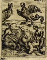 An illustration from Vincentii Chartarii Rhegiensis Imagines deorum : qui ab antiquis colebantur, unâ cum earum declaratione & historia in qua simulacra, ritus, cæremoniæ magnaque ex parte veterum religio explicatur, opus non solum antiquitatis amatoribus, sed & liberalium artium cultoribus, imò & concionatoribus valde utile & proficuum, hinc inde (1687)