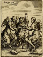 An illustration from Vincentii Chartarii Rhegiensis Imagines deorum : qui ab antiquis colebantur, unâ cum earum declaratione & historia in qua simulacra, ritus, cæremoniæ magnaque ex parte veterum religio explicatur, opus non solum antiquitatis amatoribus, sed & liberalium artium cultoribus, imò & concionatoribus valde utile & proficuum, hinc inde (1687)