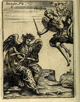 An illustration from Vincentii Chartarii Rhegiensis Imagines deorum : qui ab antiquis colebantur, unâ cum earum declaratione & historia in qua simulacra, ritus, cæremoniæ magnaque ex parte veterum religio explicatur, opus non solum antiquitatis amatoribus, sed & liberalium artium cultoribus, imò & concionatoribus valde utile & proficuum, hinc inde (1687)