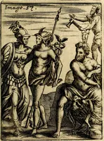 Picture 61 of 93 from Vincentii Chartarii Rhegiensis Imagines deorum : qui ab antiquis colebantur, unâ cum earum declaratione & historia in qua simulacra, ritus, cæremoniæ magnaque ex parte veterum religio explicatur, opus non solum antiquitatis amatoribus, sed & liberalium artium cultoribus, imò & concionatoribus valde utile & proficuum, hinc inde (1687), leaf 258