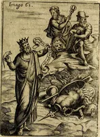 Picture 65 of 93 from Vincentii Chartarii Rhegiensis Imagines deorum : qui ab antiquis colebantur, unâ cum earum declaratione & historia in qua simulacra, ritus, cæremoniæ magnaque ex parte veterum religio explicatur, opus non solum antiquitatis amatoribus, sed & liberalium artium cultoribus, imò & concionatoribus valde utile & proficuum, hinc inde (1687), leaf 276