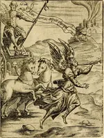 An illustration from Vincentii Chartarii Rhegiensis Imagines deorum : qui ab antiquis colebantur, unâ cum earum declaratione & historia in qua simulacra, ritus, cæremoniæ magnaque ex parte veterum religio explicatur, opus non solum antiquitatis amatoribus, sed & liberalium artium cultoribus, imò & concionatoribus valde utile & proficuum, hinc inde (1687)