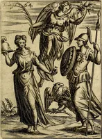 An illustration from Vincentii Chartarii Rhegiensis Imagines deorum : qui ab antiquis colebantur, unâ cum earum declaratione & historia in qua simulacra, ritus, cæremoniæ magnaque ex parte veterum religio explicatur, opus non solum antiquitatis amatoribus, sed & liberalium artium cultoribus, imò & concionatoribus valde utile & proficuum, hinc inde (1687)