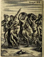 An illustration from Vincentii Chartarii Rhegiensis Imagines deorum : qui ab antiquis colebantur, unâ cum earum declaratione & historia in qua simulacra, ritus, cæremoniæ magnaque ex parte veterum religio explicatur, opus non solum antiquitatis amatoribus, sed & liberalium artium cultoribus, imò & concionatoribus valde utile & proficuum, hinc inde (1687)