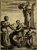 An illustration from Vincentii Chartarii Rhegiensis Imagines deorum : qui ab antiquis colebantur, unâ cum earum declaratione & historia in qua simulacra, ritus, cæremoniæ magnaque ex parte veterum religio explicatur, opus non solum antiquitatis amatoribus, sed & liberalium artium cultoribus, imò & concionatoribus valde utile & proficuum, hinc inde (1687)