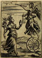 An illustration from Vincentii Chartarii Rhegiensis Imagines deorum : qui ab antiquis colebantur, unâ cum earum declaratione & historia in qua simulacra, ritus, cæremoniæ magnaque ex parte veterum religio explicatur, opus non solum antiquitatis amatoribus, sed & liberalium artium cultoribus, imò & concionatoribus valde utile & proficuum, hinc inde (1687)