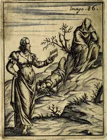 An illustration from Vincentii Chartarii Rhegiensis Imagines deorum : qui ab antiquis colebantur, unâ cum earum declaratione & historia in qua simulacra, ritus, cæremoniæ magnaque ex parte veterum religio explicatur, opus non solum antiquitatis amatoribus, sed & liberalium artium cultoribus, imò & concionatoribus valde utile & proficuum, hinc inde (1687)