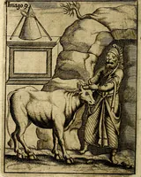 Picture 13 of 93 from Vincentii Chartarii Rhegiensis Imagines deorum : qui ab antiquis colebantur, unâ cum earum declaratione & historia in qua simulacra, ritus, cæremoniæ magnaque ex parte veterum religio explicatur, opus non solum antiquitatis amatoribus, sed & liberalium artium cultoribus, imò & concionatoribus valde utile & proficuum, hinc inde (1687), leaf 57