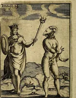 Picture 19 of 93 from Vincentii Chartarii Rhegiensis Imagines deorum : qui ab antiquis colebantur, unâ cum earum declaratione & historia in qua simulacra, ritus, cæremoniæ magnaque ex parte veterum religio explicatur, opus non solum antiquitatis amatoribus, sed & liberalium artium cultoribus, imò & concionatoribus valde utile & proficuum, hinc inde (1687), leaf 77