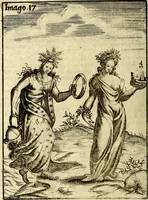 Picture 22 of 93 from Vincentii Chartarii Rhegiensis Imagines deorum : qui ab antiquis colebantur, unâ cum earum declaratione & historia in qua simulacra, ritus, cæremoniæ magnaque ex parte veterum religio explicatur, opus non solum antiquitatis amatoribus, sed & liberalium artium cultoribus, imò & concionatoribus valde utile & proficuum, hinc inde (1687), leaf 97