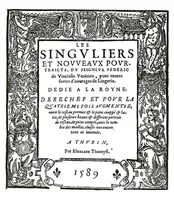 An illustration from Les singuliers et nouveaux portraits (1589)