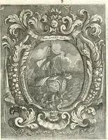 An illustration from Innocentia vindicata : in qua gravissimis argumentis ex S. Thoma petitis ostenditur, angelicum doctorem pro immaculato conceptu Deiparae sensisse & scripsisse ... (1698)