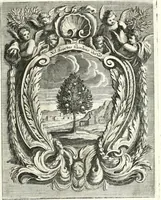An illustration from Innocentia vindicata : in qua gravissimis argumentis ex S. Thoma petitis ostenditur, angelicum doctorem pro immaculato conceptu Deiparae sensisse & scripsisse ... (1698)