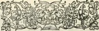 An illustration from Innocentia vindicata : in qua gravissimis argumentis ex S. Thoma petitis ostenditur, angelicum doctorem pro immaculato conceptu Deiparae sensisse & scripsisse ... (1698)