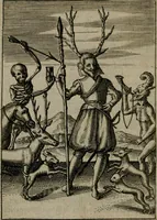 An illustration from Viridarium hieroglyphico-morale : in quo virtutes et vitia, atque mores huius aeui secundum tres ordines hierarchicos, ecclesiasticum, politicum, oeconomicum, per definitiones, distributiones, causas, adfectiones, adiuncta, effecta &c. piè, prudenter, dextrè ac variè explicantur, & non tantum dictis, & exemplis historiarum veterum ac recentium, ex sacris scripturis, sanctis patribus, seu Dd. ecclesiae, poetis, philosophis, historicis cum Christianorum tum gentilium, sed etiam artificiosissimis eiconibus hieroglyphicis illustrantur : opusculum novum ac rarum, cuius vsum atq[ue] vtilitatem praefixa praefatio docebit (1619)
