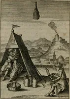 Picture 53 of 91 from Viridarium hieroglyphico-morale : in quo virtutes et vitia, atque mores huius aeui secundum tres ordines hierarchicos, ecclesiasticum, politicum, oeconomicum, per definitiones, distributiones, causas, adfectiones, adiuncta, effecta &c. piè, prudenter, dextrè ac variè explicantur, & non tantum dictis, & exemplis historiarum veterum ac recentium, ex sacris scripturis, sanctis patribus, seu Dd. ecclesiae, poetis, philosophis, historicis cum Christianorum tum gentilium, sed etiam artificiosissimis eiconibus hieroglyphicis illustrantur : opusculum novum ac rarum, cuius vsum atq[ue] vtilitatem praefixa praefatio docebit (1619), leaf 111