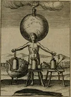 An illustration from Viridarium hieroglyphico-morale : in quo virtutes et vitia, atque mores huius aeui secundum tres ordines hierarchicos, ecclesiasticum, politicum, oeconomicum, per definitiones, distributiones, causas, adfectiones, adiuncta, effecta &c. piè, prudenter, dextrè ac variè explicantur, & non tantum dictis, & exemplis historiarum veterum ac recentium, ex sacris scripturis, sanctis patribus, seu Dd. ecclesiae, poetis, philosophis, historicis cum Christianorum tum gentilium, sed etiam artificiosissimis eiconibus hieroglyphicis illustrantur : opusculum novum ac rarum, cuius vsum atq[ue] vtilitatem praefixa praefatio docebit (1619)