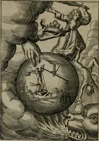 An illustration from Viridarium hieroglyphico-morale : in quo virtutes et vitia, atque mores huius aeui secundum tres ordines hierarchicos, ecclesiasticum, politicum, oeconomicum, per definitiones, distributiones, causas, adfectiones, adiuncta, effecta &c. piè, prudenter, dextrè ac variè explicantur, & non tantum dictis, & exemplis historiarum veterum ac recentium, ex sacris scripturis, sanctis patribus, seu Dd. ecclesiae, poetis, philosophis, historicis cum Christianorum tum gentilium, sed etiam artificiosissimis eiconibus hieroglyphicis illustrantur : opusculum novum ac rarum, cuius vsum atq[ue] vtilitatem praefixa praefatio docebit (1619)