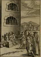 An illustration from Viridarium hieroglyphico-morale : in quo virtutes et vitia, atque mores huius aeui secundum tres ordines hierarchicos, ecclesiasticum, politicum, oeconomicum, per definitiones, distributiones, causas, adfectiones, adiuncta, effecta &c. piè, prudenter, dextrè ac variè explicantur, & non tantum dictis, & exemplis historiarum veterum ac recentium, ex sacris scripturis, sanctis patribus, seu Dd. ecclesiae, poetis, philosophis, historicis cum Christianorum tum gentilium, sed etiam artificiosissimis eiconibus hieroglyphicis illustrantur : opusculum novum ac rarum, cuius vsum atq[ue] vtilitatem praefixa praefatio docebit (1619)