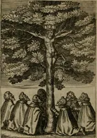 An illustration from Viridarium hieroglyphico-morale : in quo virtutes et vitia, atque mores huius aeui secundum tres ordines hierarchicos, ecclesiasticum, politicum, oeconomicum, per definitiones, distributiones, causas, adfectiones, adiuncta, effecta &c. piè, prudenter, dextrè ac variè explicantur, & non tantum dictis, & exemplis historiarum veterum ac recentium, ex sacris scripturis, sanctis patribus, seu Dd. ecclesiae, poetis, philosophis, historicis cum Christianorum tum gentilium, sed etiam artificiosissimis eiconibus hieroglyphicis illustrantur : opusculum novum ac rarum, cuius vsum atq[ue] vtilitatem praefixa praefatio docebit (1619)
