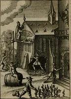 An illustration from Viridarium hieroglyphico-morale : in quo virtutes et vitia, atque mores huius aeui secundum tres ordines hierarchicos, ecclesiasticum, politicum, oeconomicum, per definitiones, distributiones, causas, adfectiones, adiuncta, effecta &c. piè, prudenter, dextrè ac variè explicantur, & non tantum dictis, & exemplis historiarum veterum ac recentium, ex sacris scripturis, sanctis patribus, seu Dd. ecclesiae, poetis, philosophis, historicis cum Christianorum tum gentilium, sed etiam artificiosissimis eiconibus hieroglyphicis illustrantur : opusculum novum ac rarum, cuius vsum atq[ue] vtilitatem praefixa praefatio docebit (1619)