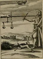 An illustration from Viridarium hieroglyphico-morale : in quo virtutes et vitia, atque mores huius aeui secundum tres ordines hierarchicos, ecclesiasticum, politicum, oeconomicum, per definitiones, distributiones, causas, adfectiones, adiuncta, effecta &c. piè, prudenter, dextrè ac variè explicantur, & non tantum dictis, & exemplis historiarum veterum ac recentium, ex sacris scripturis, sanctis patribus, seu Dd. ecclesiae, poetis, philosophis, historicis cum Christianorum tum gentilium, sed etiam artificiosissimis eiconibus hieroglyphicis illustrantur : opusculum novum ac rarum, cuius vsum atq[ue] vtilitatem praefixa praefatio docebit (1619)
