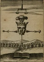An illustration from Viridarium hieroglyphico-morale : in quo virtutes et vitia, atque mores huius aeui secundum tres ordines hierarchicos, ecclesiasticum, politicum, oeconomicum, per definitiones, distributiones, causas, adfectiones, adiuncta, effecta &c. piè, prudenter, dextrè ac variè explicantur, & non tantum dictis, & exemplis historiarum veterum ac recentium, ex sacris scripturis, sanctis patribus, seu Dd. ecclesiae, poetis, philosophis, historicis cum Christianorum tum gentilium, sed etiam artificiosissimis eiconibus hieroglyphicis illustrantur : opusculum novum ac rarum, cuius vsum atq[ue] vtilitatem praefixa praefatio docebit (1619)