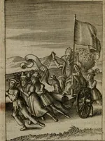 An illustration from Viridarium hieroglyphico-morale : in quo virtutes et vitia, atque mores huius aeui secundum tres ordines hierarchicos, ecclesiasticum, politicum, oeconomicum, per definitiones, distributiones, causas, adfectiones, adiuncta, effecta &c. piè, prudenter, dextrè ac variè explicantur, & non tantum dictis, & exemplis historiarum veterum ac recentium, ex sacris scripturis, sanctis patribus, seu Dd. ecclesiae, poetis, philosophis, historicis cum Christianorum tum gentilium, sed etiam artificiosissimis eiconibus hieroglyphicis illustrantur : opusculum novum ac rarum, cuius vsum atq[ue] vtilitatem praefixa praefatio docebit (1619)