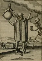 An illustration from Viridarium hieroglyphico-morale : in quo virtutes et vitia, atque mores huius aeui secundum tres ordines hierarchicos, ecclesiasticum, politicum, oeconomicum, per definitiones, distributiones, causas, adfectiones, adiuncta, effecta &c. piè, prudenter, dextrè ac variè explicantur, & non tantum dictis, & exemplis historiarum veterum ac recentium, ex sacris scripturis, sanctis patribus, seu Dd. ecclesiae, poetis, philosophis, historicis cum Christianorum tum gentilium, sed etiam artificiosissimis eiconibus hieroglyphicis illustrantur : opusculum novum ac rarum, cuius vsum atq[ue] vtilitatem praefixa praefatio docebit (1619)