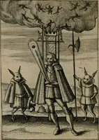 An illustration from Viridarium hieroglyphico-morale : in quo virtutes et vitia, atque mores huius aeui secundum tres ordines hierarchicos, ecclesiasticum, politicum, oeconomicum, per definitiones, distributiones, causas, adfectiones, adiuncta, effecta &c. piè, prudenter, dextrè ac variè explicantur, & non tantum dictis, & exemplis historiarum veterum ac recentium, ex sacris scripturis, sanctis patribus, seu Dd. ecclesiae, poetis, philosophis, historicis cum Christianorum tum gentilium, sed etiam artificiosissimis eiconibus hieroglyphicis illustrantur : opusculum novum ac rarum, cuius vsum atq[ue] vtilitatem praefixa praefatio docebit (1619)