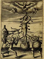 An illustration from Viridarium hieroglyphico-morale. In quo ... mores huius aevi ... explicantur, & non tantum dictis, & exemplis historiarum veterum ac recentium, ex sacris scripturis, sanctis Patribus, seu Dd. ecclesiae, poetis, philosophis, historicis cum Christianorum tum gentilium, sed etiam artificiosissimis eiconibus hieroglyphicis illustrantur (1619)