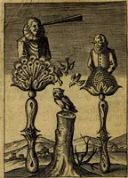 An illustration from Viridarium hieroglyphico-morale. In quo ... mores huius aevi ... explicantur, & non tantum dictis, & exemplis historiarum veterum ac recentium, ex sacris scripturis, sanctis Patribus, seu Dd. ecclesiae, poetis, philosophis, historicis cum Christianorum tum gentilium, sed etiam artificiosissimis eiconibus hieroglyphicis illustrantur (1619)
