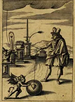 An illustration from Viridarium hieroglyphico-morale. In quo ... mores huius aevi ... explicantur, & non tantum dictis, & exemplis historiarum veterum ac recentium, ex sacris scripturis, sanctis Patribus, seu Dd. ecclesiae, poetis, philosophis, historicis cum Christianorum tum gentilium, sed etiam artificiosissimis eiconibus hieroglyphicis illustrantur (1619)