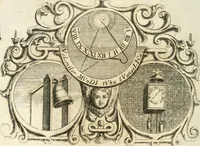 An illustration from VIrtVosIVs pantheon, Deo & sanCtIs ereCtVM, id est, Sermones panegyrici de praecipuis sacrorum ordinum fundatoribus, patriarchis, aliisque terrarum patronis, ad normam & formam Psalmo-graphi, Psal. 148.v.I : LaVDate IpsVM In eXCeLsIs : insertis nonnullis festis de B.M.V. de circumcisione Domini &c. & duodecim signis praedestinationis, quorum singula singulis mensibus praefiguntur cum symbolis chrono-graphicis, & figuris = Das ist, Lob-Predigen von denen fürnehmsten heil. Ordens-Stifftern, Patriarchen, und andern heiligen Lands-Patronen : dann auch auff etwelchen Mariae-Festtägen, und von denen 12. Zeichen der göttlichen Gnaden-Wahl, deren jedes jedem Monat vorgesetzt wird : pars [I-III] (1723)