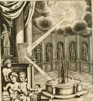 Picture 1 of 119 from VIrtVosIVs pantheon, Deo & sanCtIs ereCtVM, id est, Sermones panegyrici de praecipuis sacrorum ordinum fundatoribus, patriarchis, aliisque terrarum patronis, ad normam & formam Psalmo-graphi, Psal. 148.v.I : LaVDate IpsVM In eXCeLsIs : insertis nonnullis festis de B.M.V. de circumcisione Domini &c. & duodecim signis praedestinationis, quorum singula singulis mensibus praefiguntur cum symbolis chrono-graphicis, & figuris = Das ist, Lob-Predigen von denen fürnehmsten heil. Ordens-Stifftern, Patriarchen, und andern heiligen Lands-Patronen : dann auch auff etwelchen Mariae-Festtägen, und von denen 12. Zeichen der göttlichen Gnaden-Wahl, deren jedes jedem Monat vorgesetzt wird : pars [I-III] (1723), leaf 5