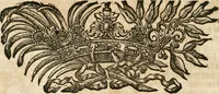 An illustration from VIrtVosIVs pantheon, Deo & sanCtIs ereCtVM, id est, Sermones panegyrici de praecipuis sacrorum ordinum fundatoribus, patriarchis, aliisque terrarum patronis, ad normam & formam Psalmo-graphi, Psal. 148.v.I : LaVDate IpsVM In eXCeLsIs : insertis nonnullis festis de B.M.V. de circumcisione Domini &c. & duodecim signis praedestinationis, quorum singula singulis mensibus praefiguntur cum symbolis chrono-graphicis, & figuris = Das ist, Lob-Predigen von denen fürnehmsten heil. Ordens-Stifftern, Patriarchen, und andern heiligen Lands-Patronen : dann auch auff etwelchen Mariae-Festtägen, und von denen 12. Zeichen der göttlichen Gnaden-Wahl, deren jedes jedem Monat vorgesetzt wird : pars [I-III] (1723)