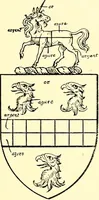 An illustration from The Visitation of the county of Rutland, begun by Fran. Burghill, Somerset, and Gregory King, Rougedragon, on Trinity vacation, 1681. Carried on and finished by Tho. May, Chester herald, and the said Rougedragon pursuivt in Hillary and Trinity vacation 1682. By virtue of several deputacons from Sr Henry St George kt., Clarenceux king of arms. Partly edited by the late W. Harry Rylands and completed by W. Bruce Bannerman (1922)