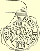 An illustration from The Visitation of the county of Rutland, begun by Fran. Burghill, Somerset, and Gregory King, Rougedragon, on Trinity vacation, 1681. Carried on and finished by Tho. May, Chester herald, and the said Rougedragon pursuivt in Hillary and Trinity vacation 1682. By virtue of several deputacons from Sr Henry St George kt., Clarenceux king of arms. Partly edited by the late W. Harry Rylands and completed by W. Bruce Bannerman (1922)