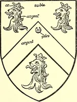 An illustration from The Visitation of the county of Rutland, begun by Fran. Burghill, Somerset, and Gregory King, Rougedragon, on Trinity vacation, 1681. Carried on and finished by Tho. May, Chester herald, and the said Rougedragon pursuivt in Hillary and Trinity vacation 1682. By virtue of several deputacons from Sr Henry St George kt., Clarenceux king of arms. Partly edited by the late W. Harry Rylands and completed by W. Bruce Bannerman (1922)