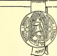 An illustration from The Visitation of the county of Rutland, begun by Fran. Burghill, Somerset, and Gregory King, Rougedragon, on Trinity vacation, 1681. Carried on and finished by Tho. May, Chester herald, and the said Rougedragon pursuivt in Hillary and Trinity vacation 1682. By virtue of several deputacons from Sr Henry St George kt., Clarenceux king of arms. Partly edited by the late W. Harry Rylands and completed by W. Bruce Bannerman (1922)